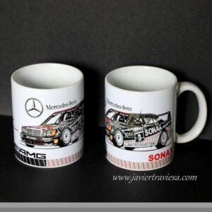 TAZA DIBUJO MERCEDES 190 DTM KLAUS LUDWIG