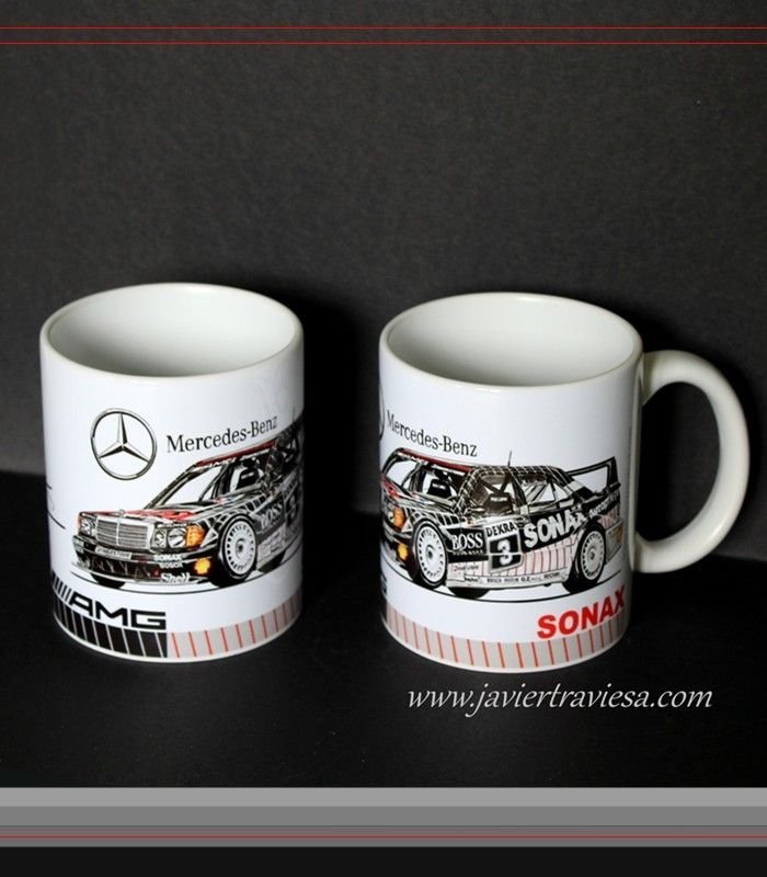TAZA DIBUJO MERCEDES 190 DTM KLAUS LUDWIG