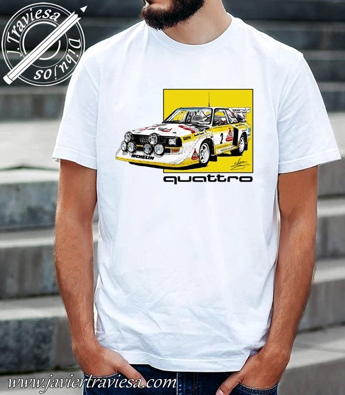 CAMISETA CON DIBUJO AUDI SPORTQUATTRO GRUPO B