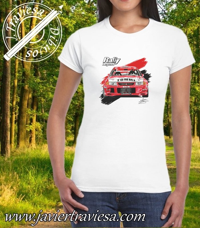 CAMISETA CON DIBUJO MITSUBISHI EVO VI TOMMI MAKINEN - Imagen 6