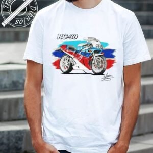 CAMISETA CON DIBUJO DE HONDA VFR750R RC30