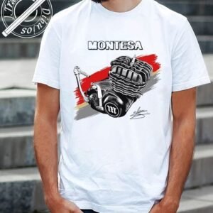CAMISETA CON DIBUJO DE MOTOR MONTESA