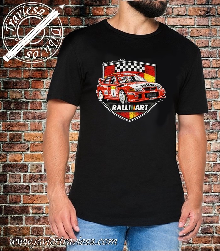 CAMISETA CON DIBUJO MITSUBISHI EVO VI TOMMI - Imagen 3