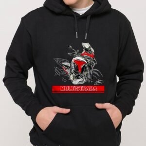 SUDADERA NEGRA MOTO DUCATI MULTISTRADA
