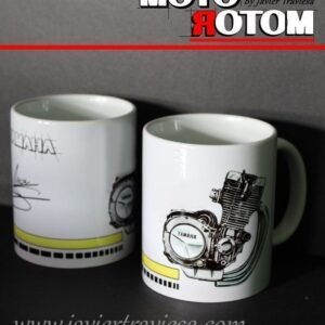 TAZA DIBUJO MOTOR YAMAHA